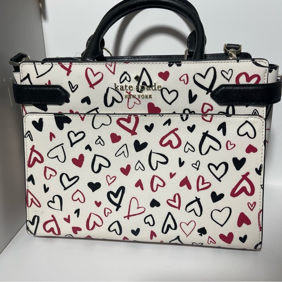 SOLDDD
Kate Spade Scribble Hearts Purse medium satchel - Picture 3 of 13